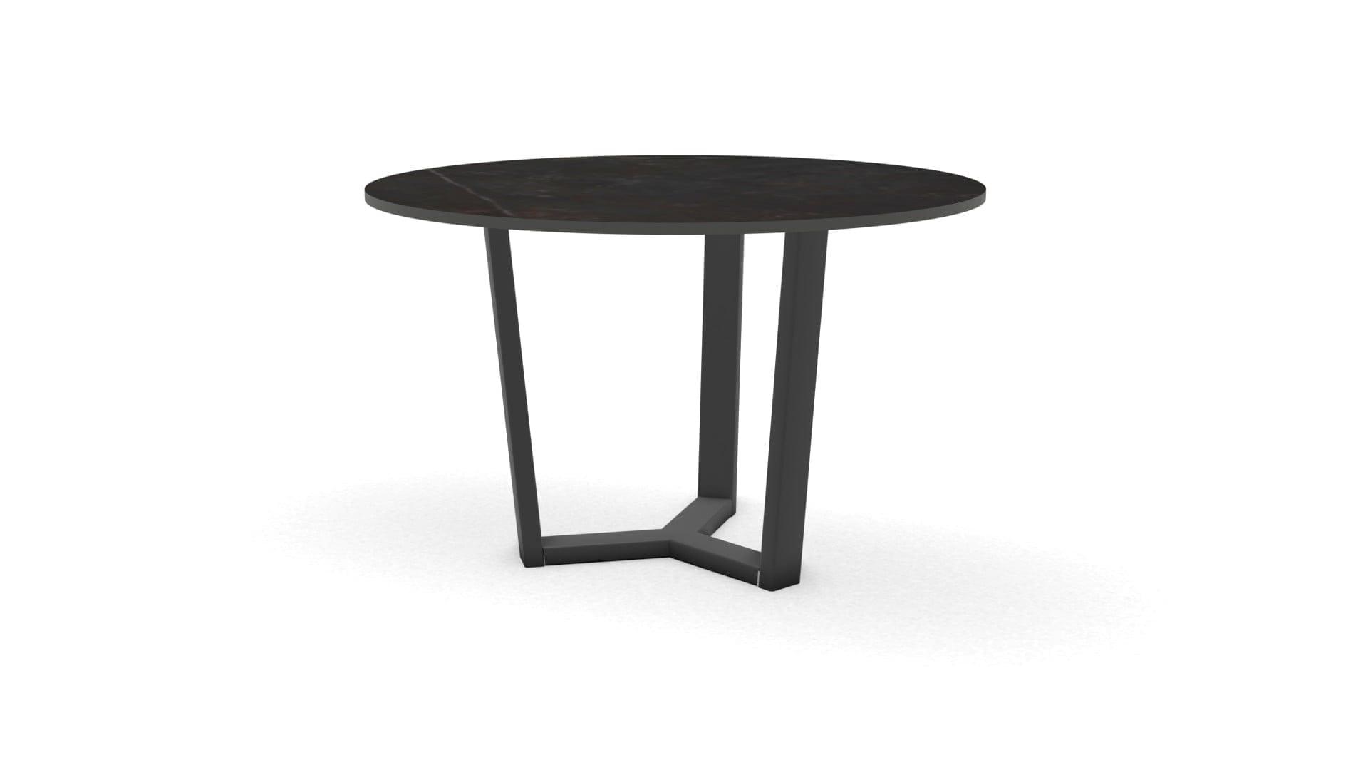 Ronde keramieken tafel Geneve staal