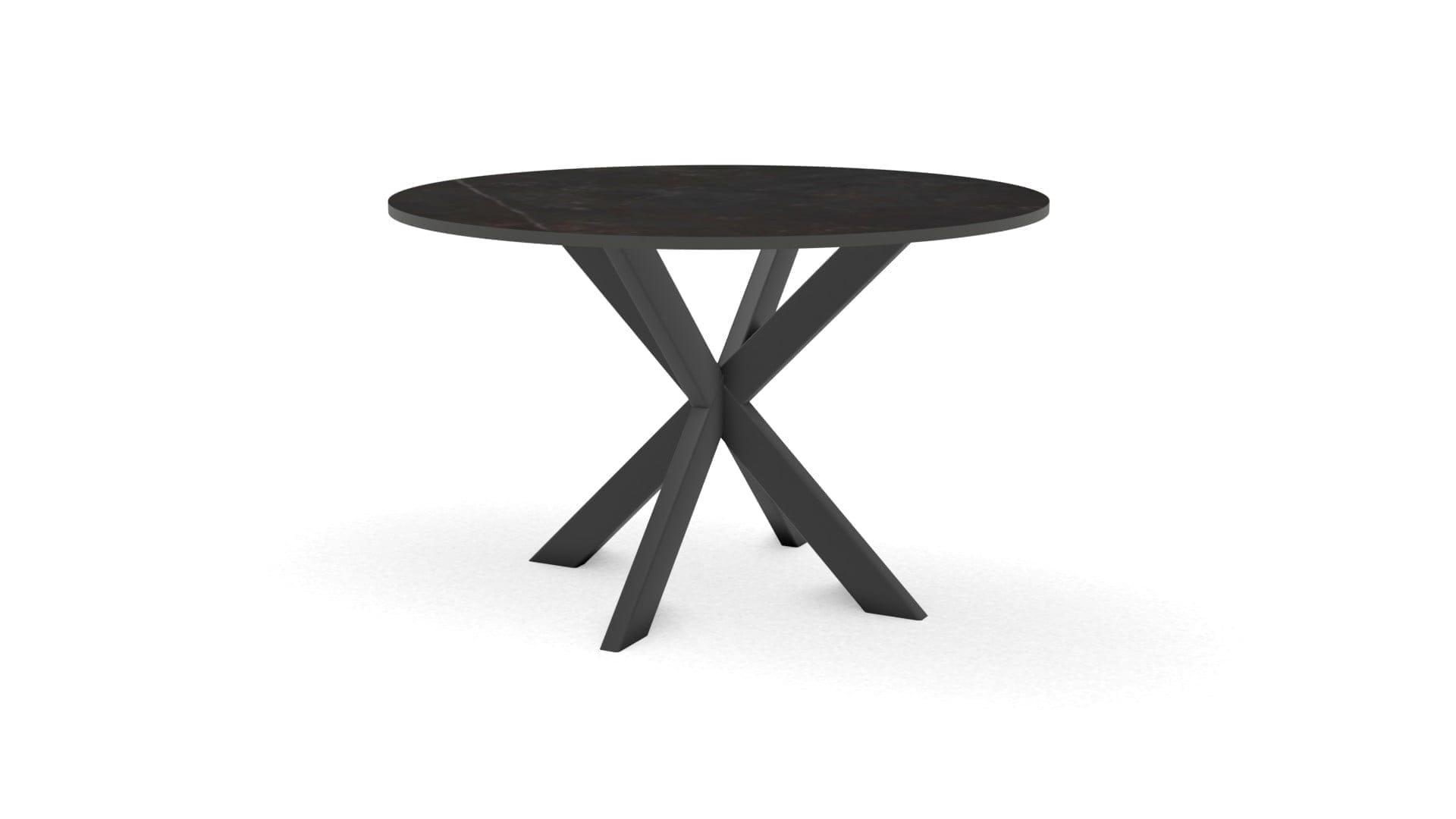 Ronde keramieken tafel Riga 80x40 staal - 1