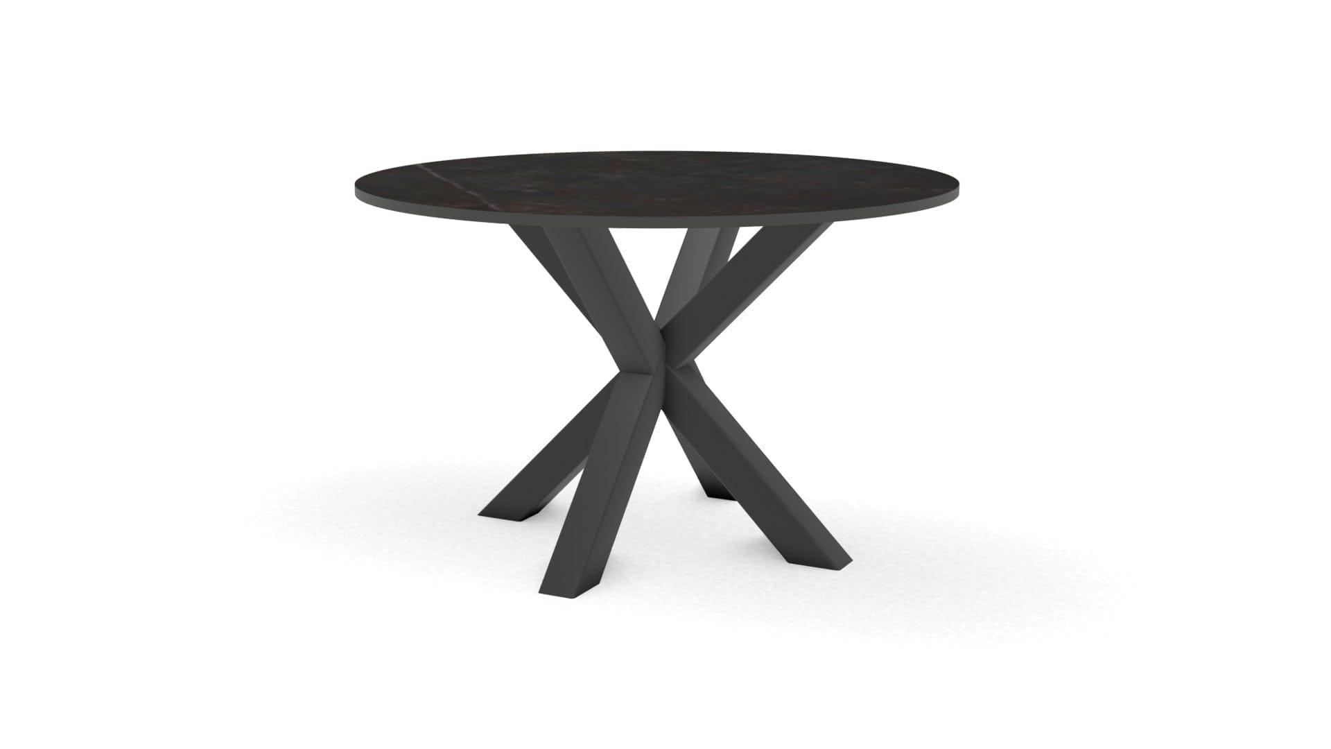 Ronde keramieken tafel Riga 80x80 staal - 1